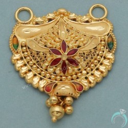 22Cts Hallmark Indian Gold 3.4 Cm Pendant For Father Birthday Gift