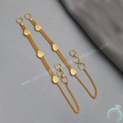 22 Carat Print Gold 12.5 Cm Hoop Earrings For Stepsister Gift