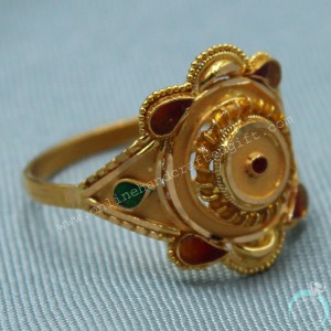 22 Karat Print Stunning Gold 6.25 Cm Ring For Princess Diwali Gift