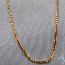 Bis 916 Seal Sparkle Gold 22" Necklace Chain For  Parents Thanksgiving Day Gift