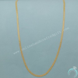22K Hallmark Shiny Gold 18" Necklace Chain For Half Daughter Love Gift