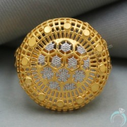 22 Carat Seal Gold 1.5 Cm Stud Earring For Spinster  Housewarming Gift