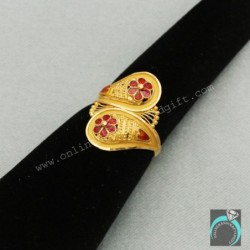 22k Seal Authentic Gold Cocktail Rings Size US 7.25 Wife Classic Jewelry