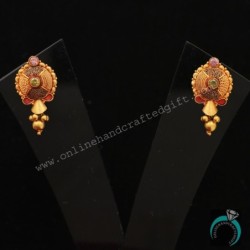 22 Karat Hallmark Strong Gold 2.5cm Teardrop Earrings Niece Proposal Jewelry