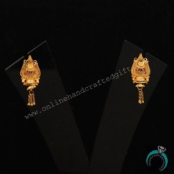 22k Stamp Gold 1.5cm Leverback Earrings Business Women Gift Women Jewelry
