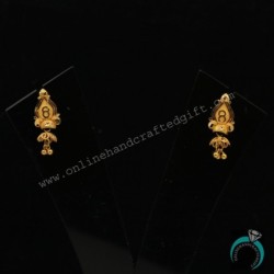 22cts Seal Highest Gold 1.5cm Barbell Earrings Aunts GiftStore