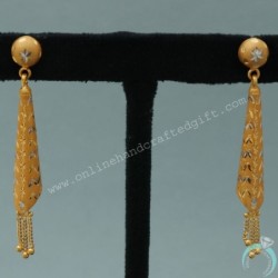 22 Karat Hallmark Genuine Gold 5.9 Cm Stud Earring For Sister Love Gift