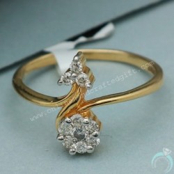 Bis 583 Print Yellow Rose Gold 5 Cm Ring For Niece Thinking Of You Gift