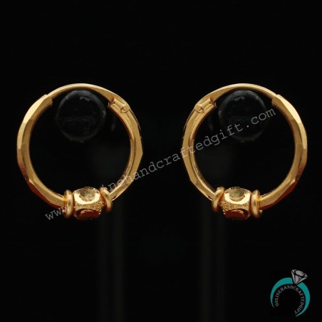 22cts Hallmark Unique Gold 1.4cm Sleeper Earrings MotherFor Girlfriend Jewelry