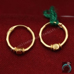 22cts Hallmark Unique Gold 1.4cm Sleeper Earrings MotherFor Girlfriend Jewelry