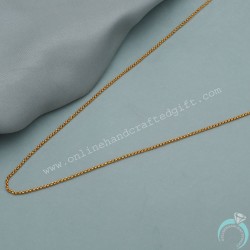 22K Seal Eye-Catching Gold 27 " Necklace Chain Aunt Christmas Eve Gift
