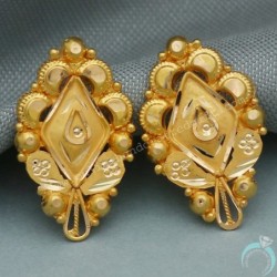 20Cts Print Stunning Gold 2 Cm Stud Earring For Niece Friendship Gift