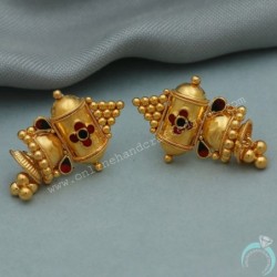 20 Carat Hallmark Gold 2.4 Cm Stud Earring For Mother parents Day Gift