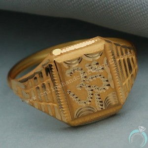 20K Print Dazzling Gold 9.25 Cm Ring For Father National Boss Day Gift