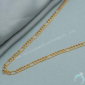 22 Carat Seal Surpassing Gold 21" Necklace Chain For Father Gift
