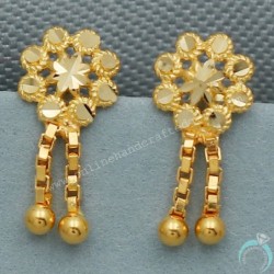 20Cts Hallmark Shiny Gold 1 Cm Stud Earring For Aunts Birthday Gift